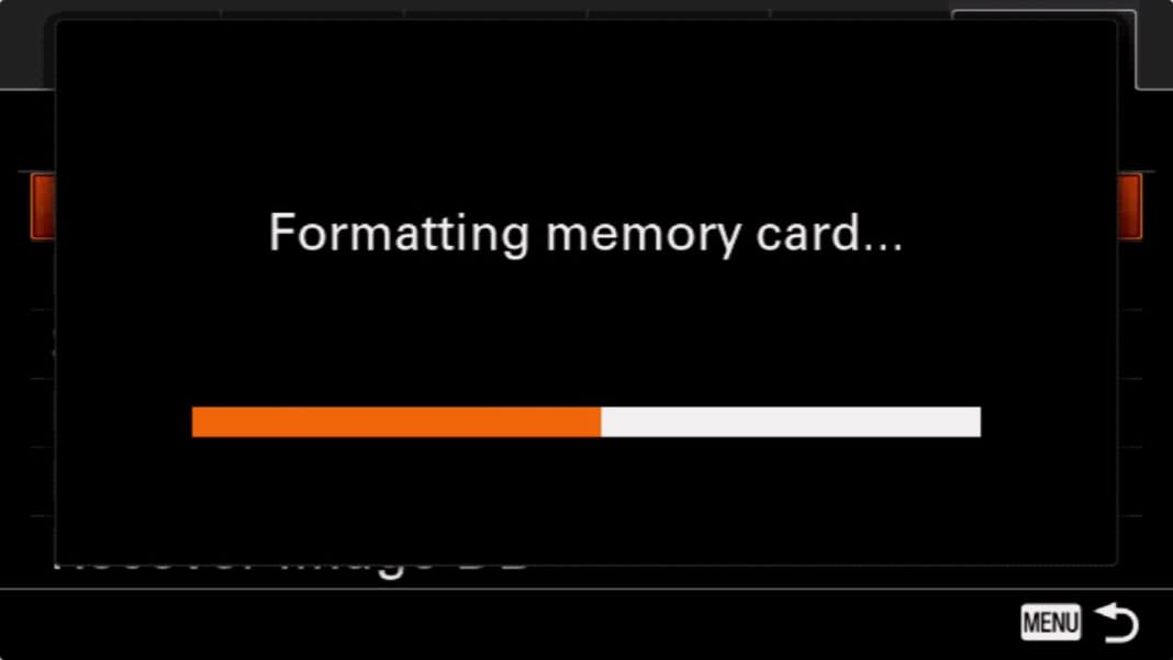 Formatting your Memory card